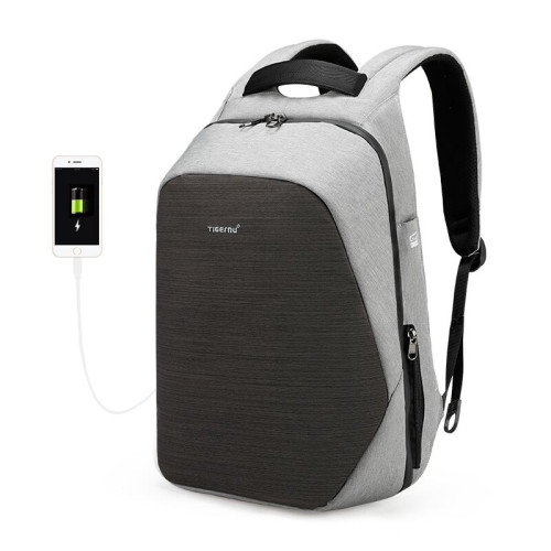 Городской рюкзак серый цвета