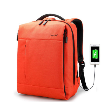 Городской рюкзак оранжевого цвета class=