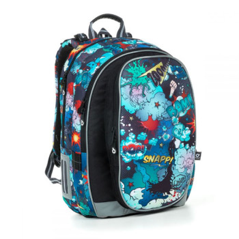 Двухкамерный школьный рюкзак для мальчиков синий class=