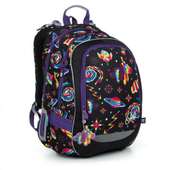Двухкамерный школьный рюкзак для девочек с мотивом космос class=