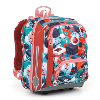Однокамерный школьный рюкзак с мигалкой для девочек class=