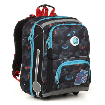Однокамерный школьный рюкзак с мигалкой для мальчиков class=
