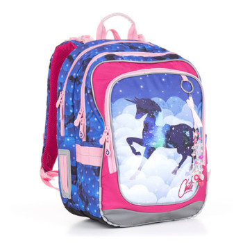 Двухкамерный школьный рюкзак для девочек с мотивом единорога class=
