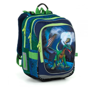 Двухкамерный школьный рюкзак для мальчиков с драконами class=