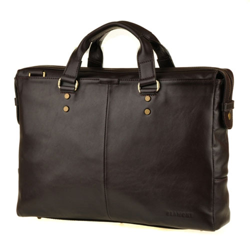 Стильная мужская сумка темно коричневая