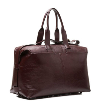 Стильная дорожная сумка Blamont из натуральной кожи коричневого цвета class=
