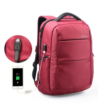 Классический городской рюкзак из водоотталкивающего материала красный class=