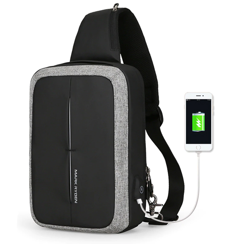 Однолямочный рюкзак антивор Mini Case с USB