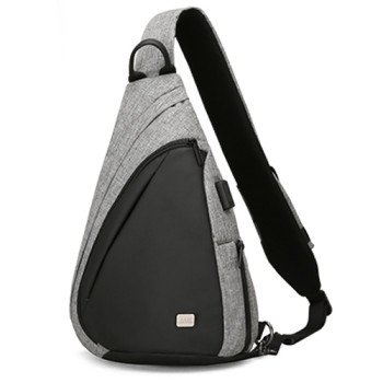 Мужской рюкзак - сумка через плечо Space серый class=