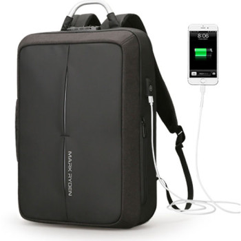 Мужская сумка-рюкзак Mark Ryden Case Black с USB входом class=