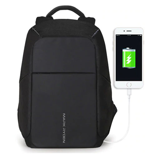 Черный городской рюкзак антивор Safe с USB