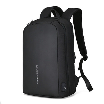Мужской рюкзак черного цвета с USB входом class=