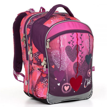 Школьный рюкзак для девочек с 1 по 4 класс с принтом сердечки class=