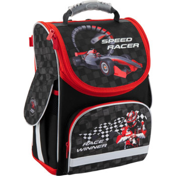 Черный с красным рюкзак трансформер для мальчика Kite Speed racer class=
