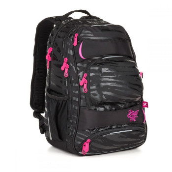 Молодежный рюкзак женский с усиленной ортопедической спинкой черный class=