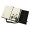 Кожаный блокнот софт-бук БланкНот "Панда: черно-белые зарисовки" с черными листами