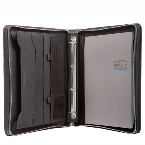 Блокнот Piquadro MODUS/Black A4 в коже на молнии  