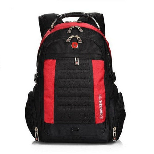 Удобный городской рюкзак черный с красным 33 литра
